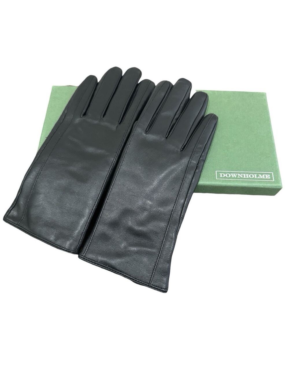 Downholme Leather Gloves Black Cashmere Lined Women’s Medium Classic